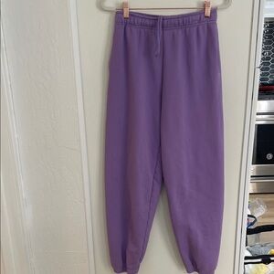 Aritzia TNA Cozy Fleece Joggers in Purple | XS